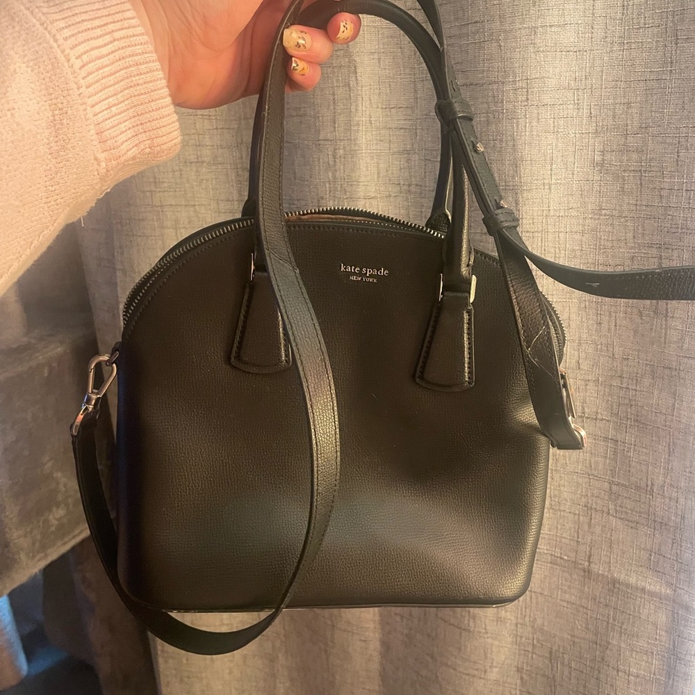 Kate Spade Black Satchel Dome-Shaped Handbag - Picture 3 of 9